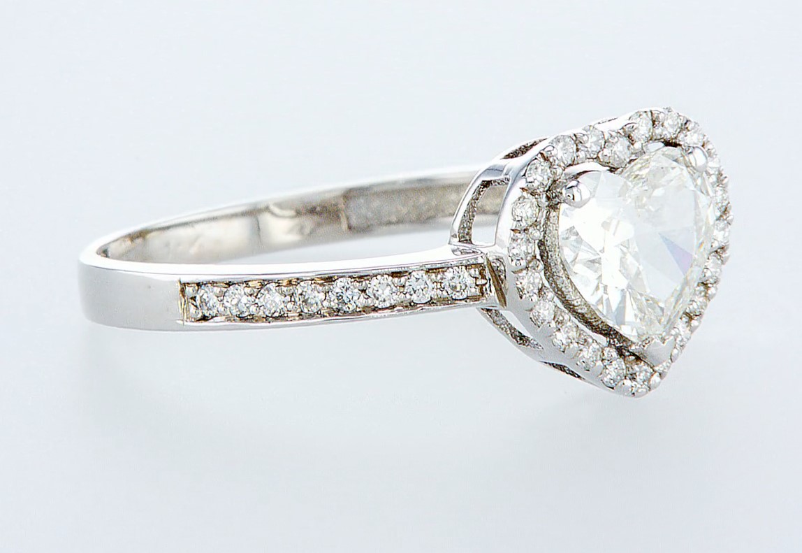 14 kt. White gold - Ring - 1.12 ct Diamond - Diamonds - Image 7 of 10