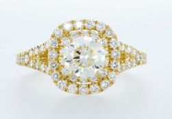 14 kt. Yellow gold - Ring - 1.66 ct Diamond - Diamonds