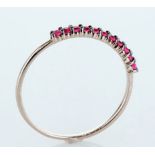 14 kt. Pink gold - Ring - 0.23 ct Ruby - Diamonds