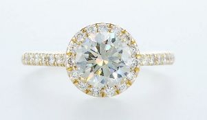 14 kt. Yellow gold - Ring - 1.81 ct Diamond - Diamonds