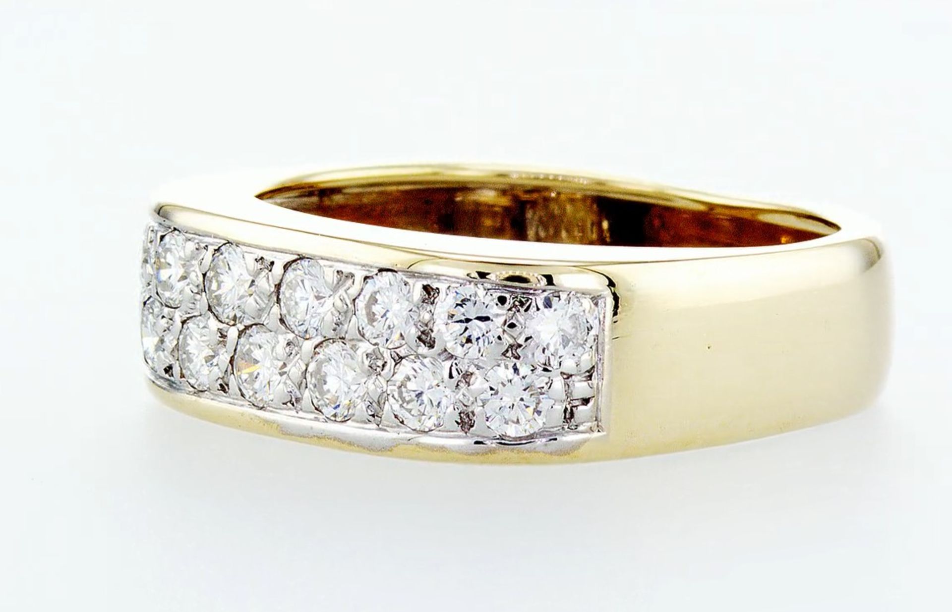 14 kt. White&Yellow gold - Ring Diamond-0.84CTW - Image 2 of 5
