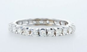 14 kt. White gold Eternity - Ring - 0.88 ct Diamond - Diamonds