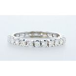 14 kt. White gold Eternity - Ring - 0.88 ct Diamond - Diamonds