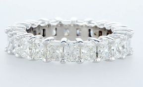 14 kt. White gold Eternity - Ring - 4.43 ct Diamond - Diamonds