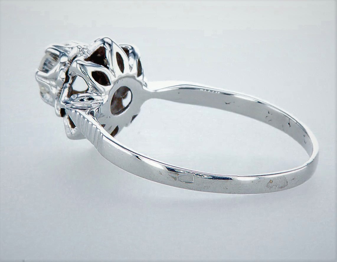 14 kt. White gold - Ring Diamond-0.45CTW - Image 3 of 5