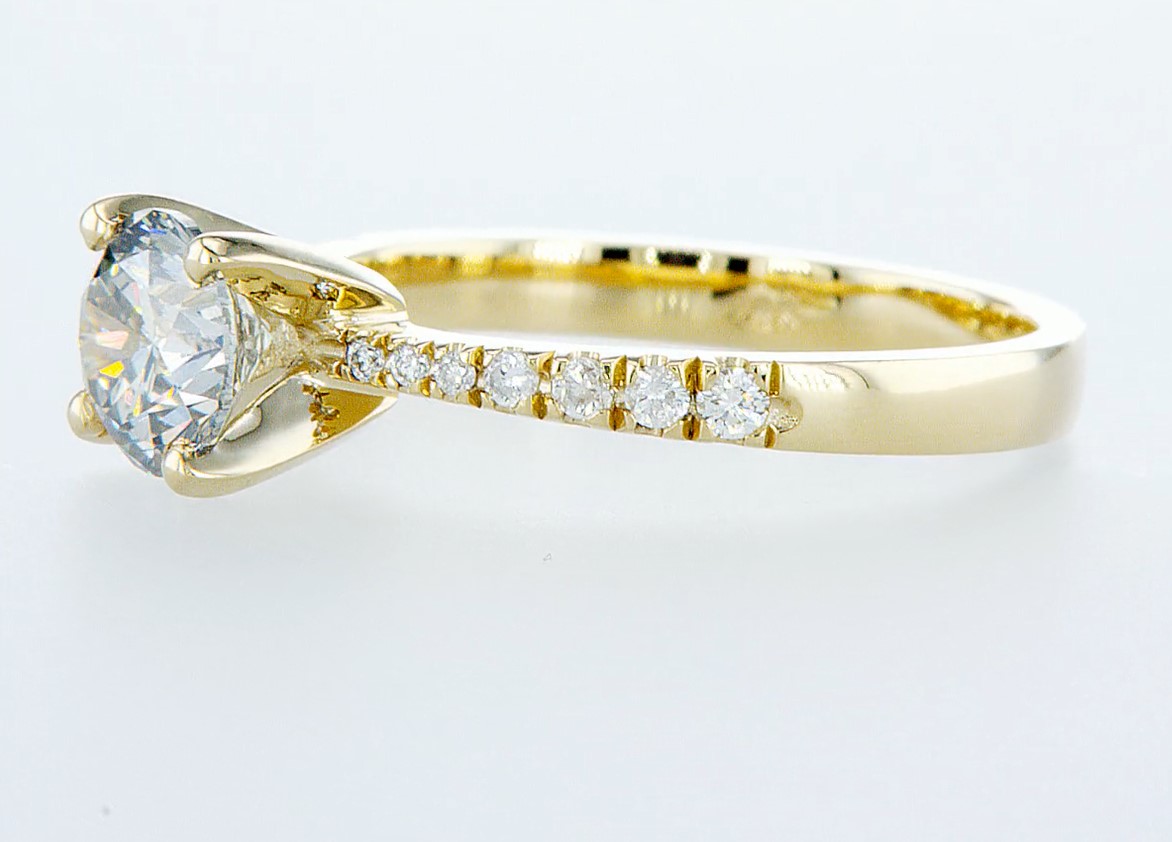 14 kt. Yellow gold - Ring - 1.18 ct Diamond - Diamonds - Image 2 of 5