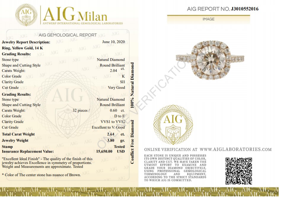 14 kt. Yellow gold - Ring - 2.64 ct Diamond - Diamonds - Image 4 of 5