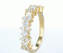 14 kt. Yellow gold - Ring - 1.26 ct Diamond - Diamonds