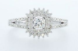 14 kt. White gold - Ring Diamond-0.71CTW