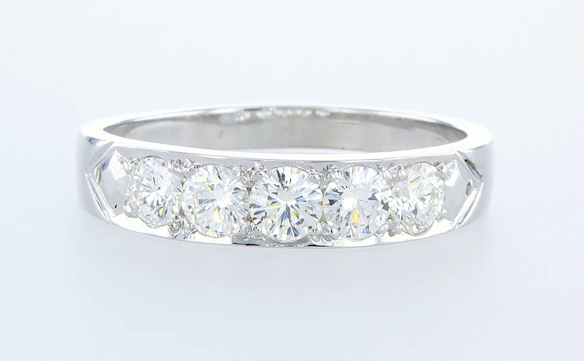 14 kt. White gold - Ring - 1.15 ct Diamond - Diamonds