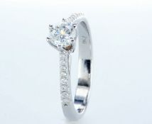 18 kt. White gold - Ring - 0.62 ct Diamond - Diamonds