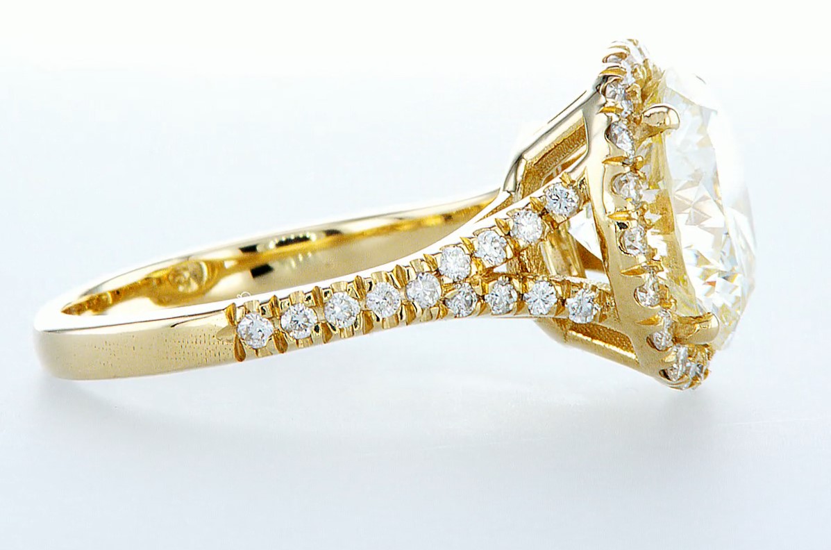 14 kt. Yellow gold - Ring - 4.58 ct Diamond - Diamonds - Image 5 of 7