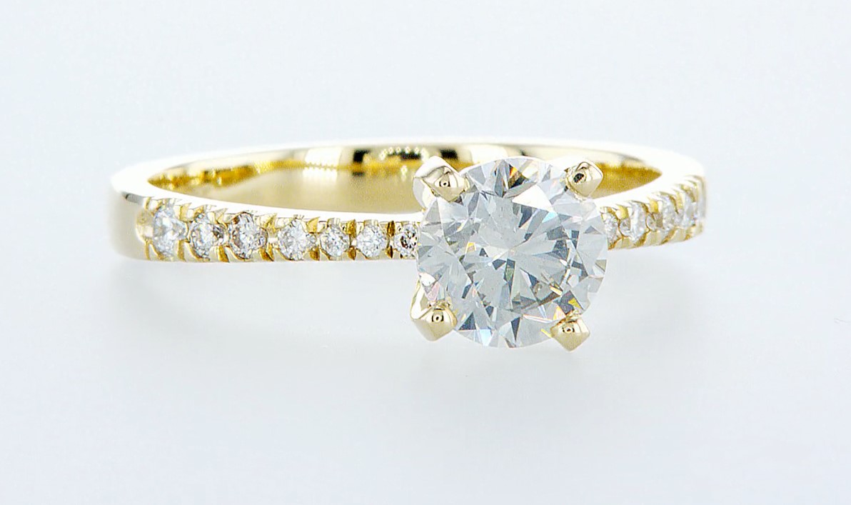 14 kt. Yellow gold - Ring - 1.18 ct Diamond - Diamonds - Image 4 of 5