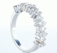 14 kt. White gold - Ring - 1.26 ct Diamond - Diamonds1600