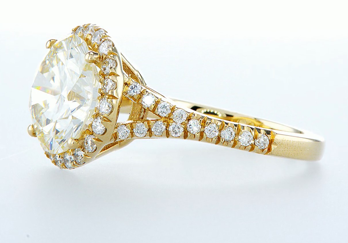 14 kt. Yellow gold - Ring - 4.58 ct Diamond - Diamonds - Image 2 of 7