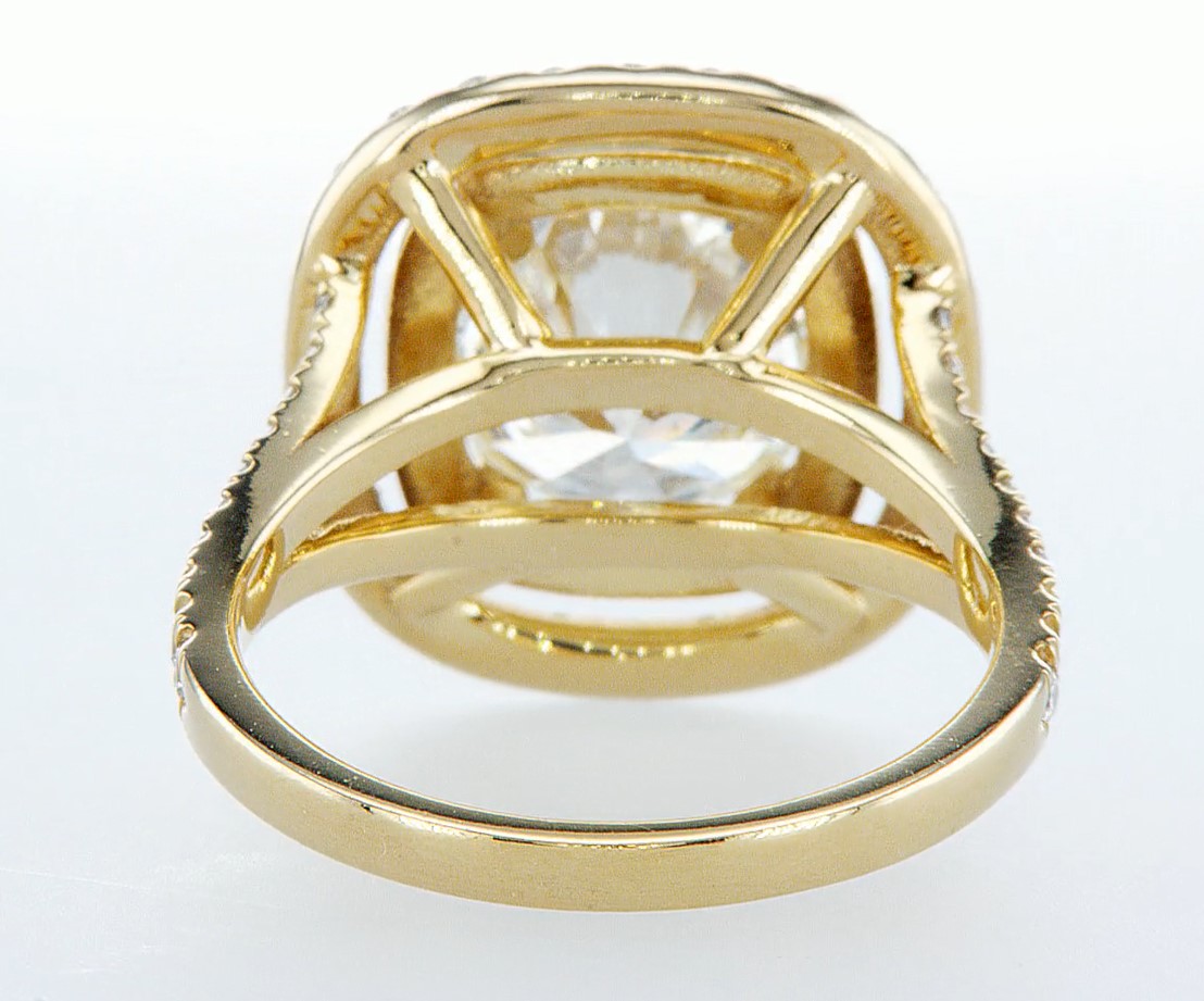 14 kt. Yellow gold - Ring - 3.54 ct Diamond - Diamonds - Image 7 of 8