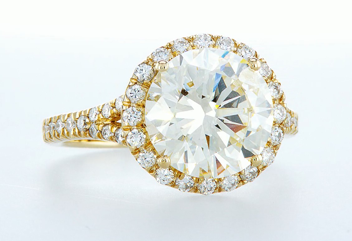 14 kt. Yellow gold - Ring - 4.58 ct Diamond - Diamonds - Image 7 of 7