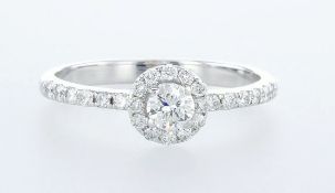 14 kt. White gold - Ring - 0.62 ct Diamond - Diamonds