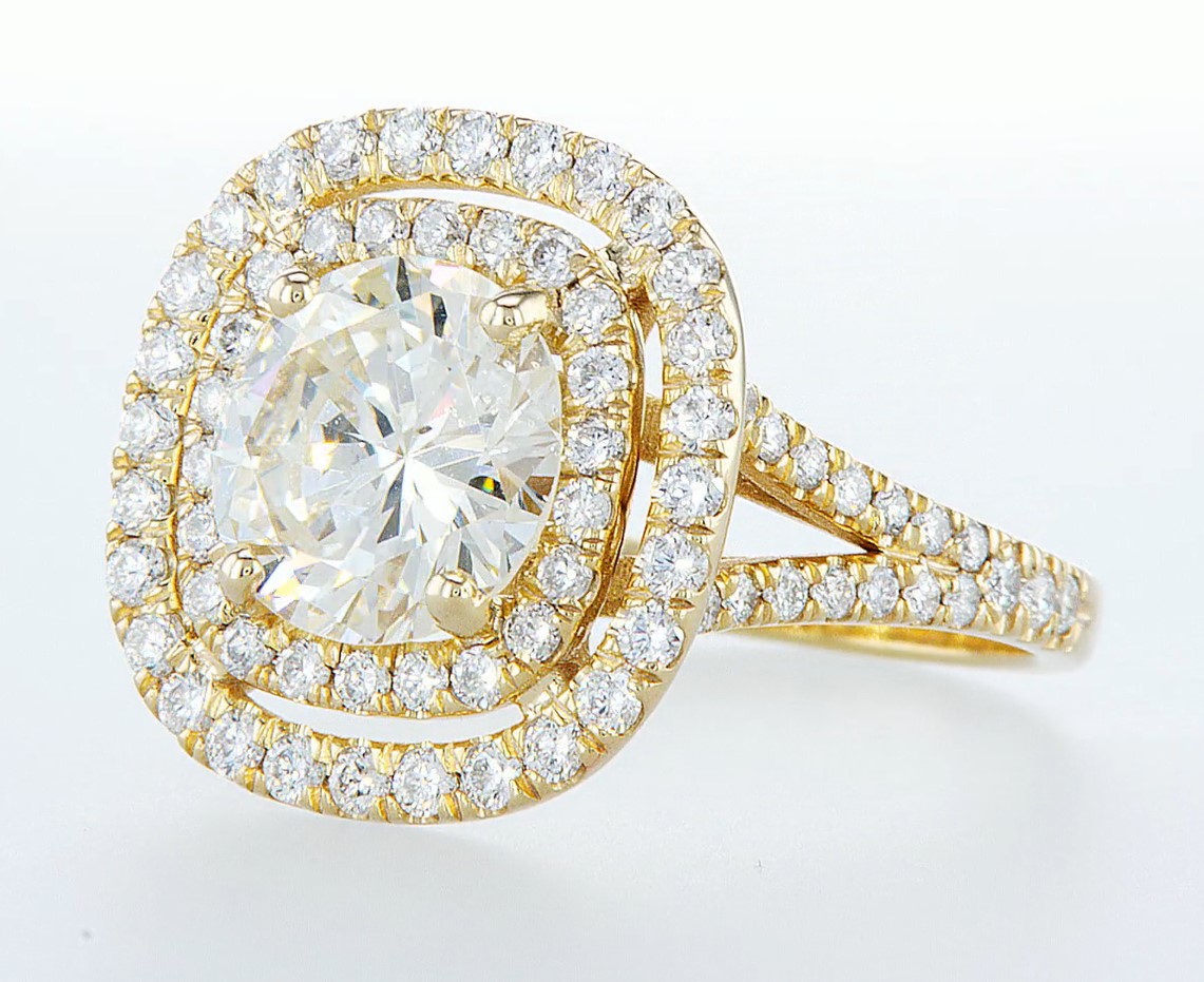 14 kt. Yellow gold - Ring - 3.54 ct Diamond - Diamonds - Image 5 of 8