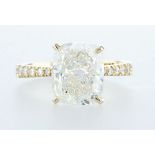 14 kt. Yellow gold - Ring - 4.66 ct Diamond - Diamonds