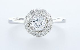 14 kt. White gold - Ring - 0.68 ct Diamond - Diamonds