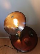 Original Bialaddin bowl fire heater Lamp Upcycled to a Vintage Lamp