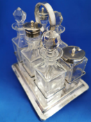 GCW silver plate condiment cruet serving set early 20th century