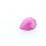 Loose Ruby Pear Shape Burmese 1.24 Carats