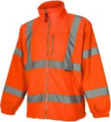 50 Orange Hi Vis Fleece Jackets By Vizwear