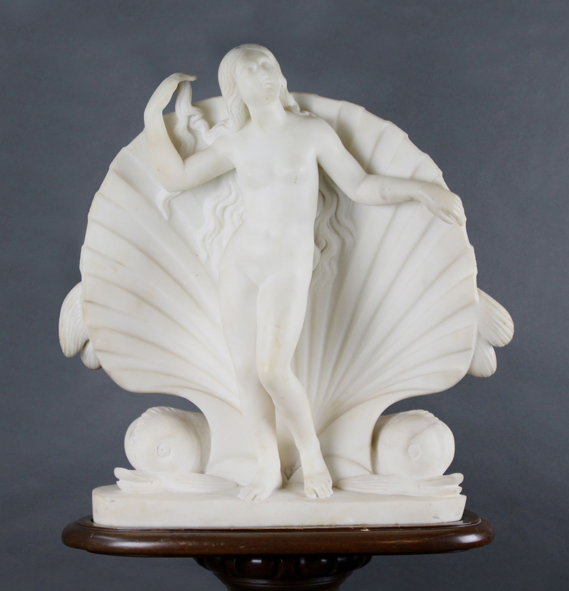 Fine Regency Marble Sculpture of Venus on Mahogany Pedestal - Image 3 of 3
