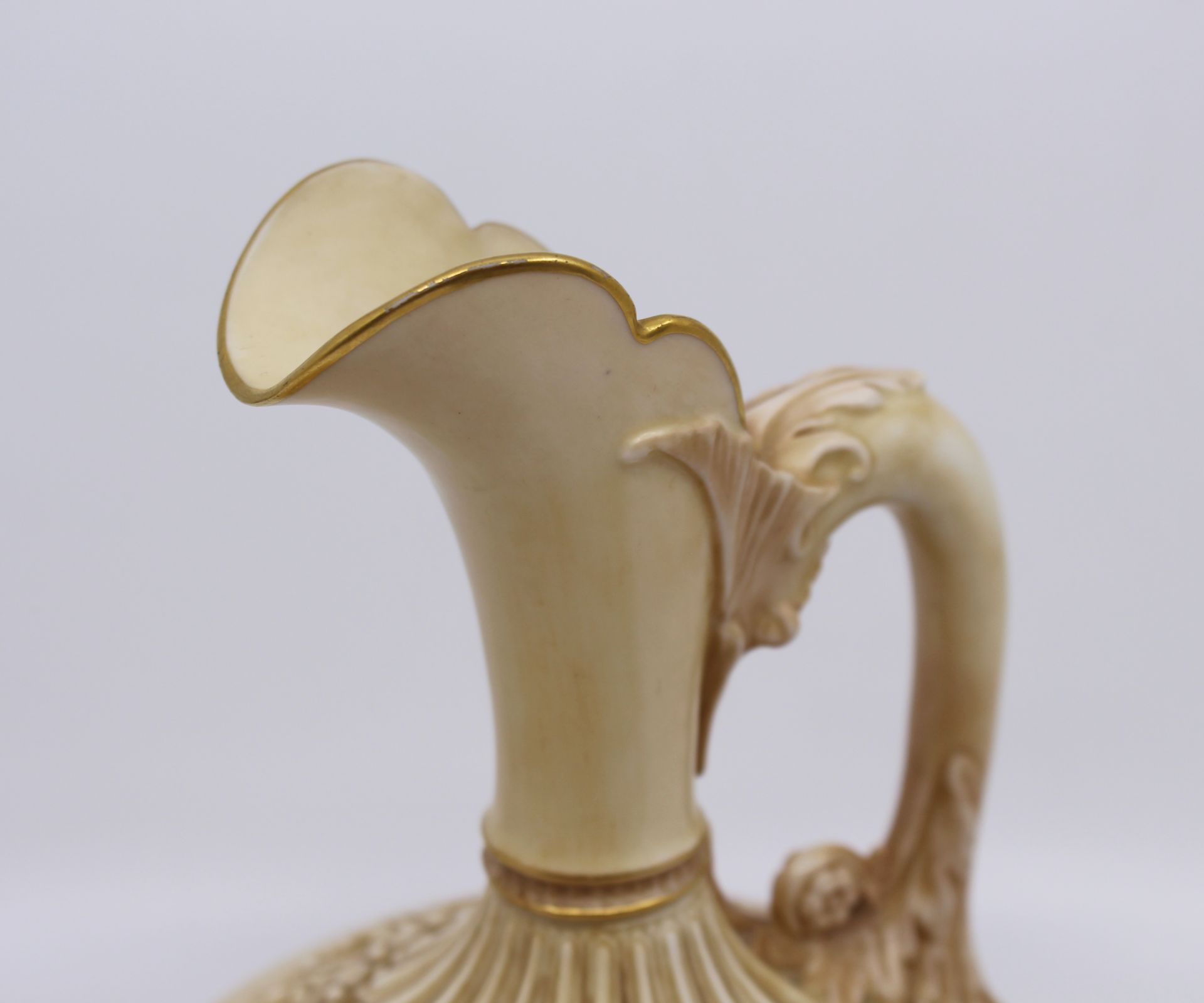 Victorian Royal Worcester Blush 1136 Jug 1887 - Image 8 of 8