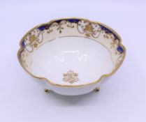 Noritake White, Cobalt & Gilded Footed Bowl