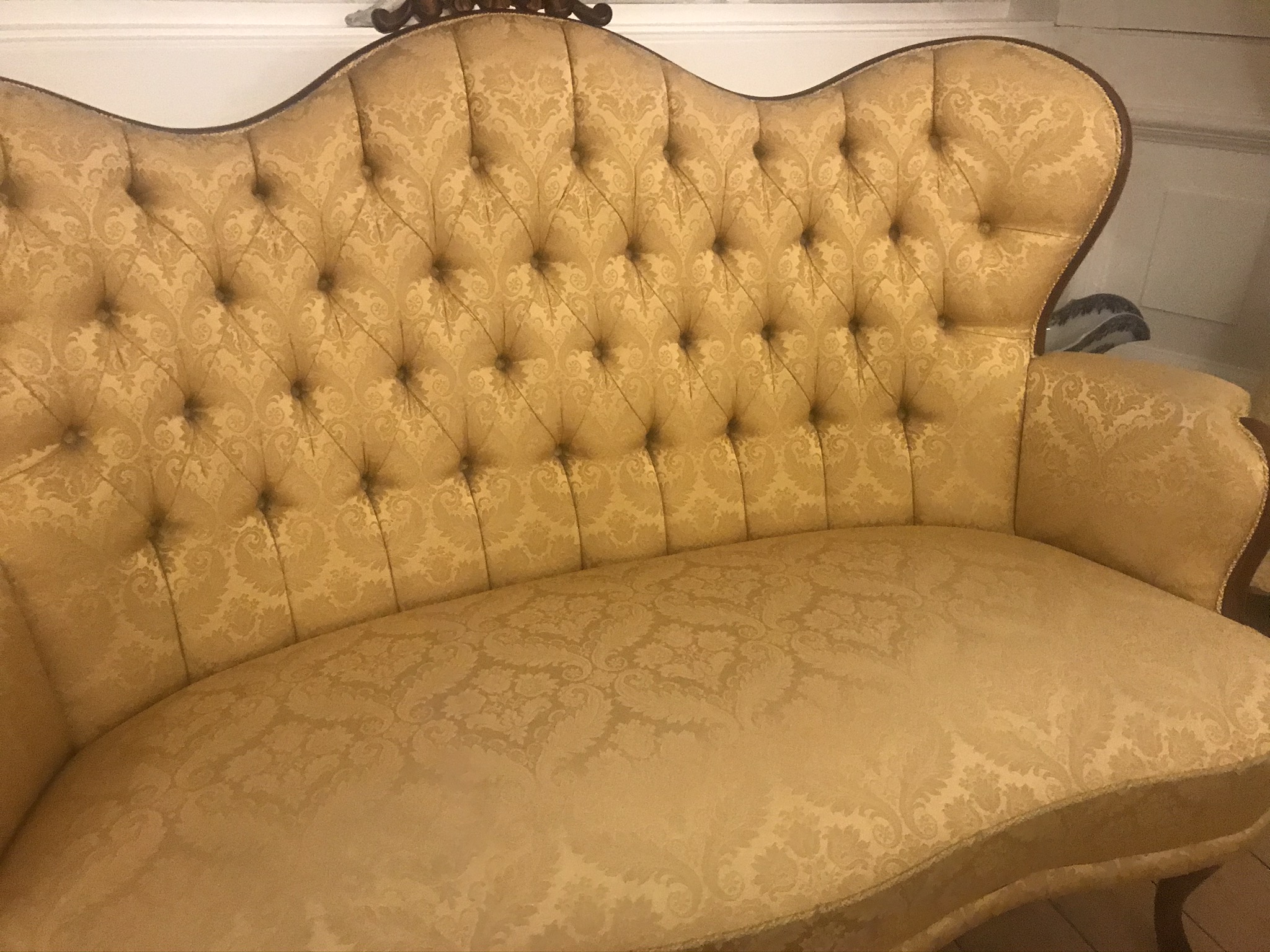 Two Seater Swept Back Upholstered Sofa - Image 11 of 12