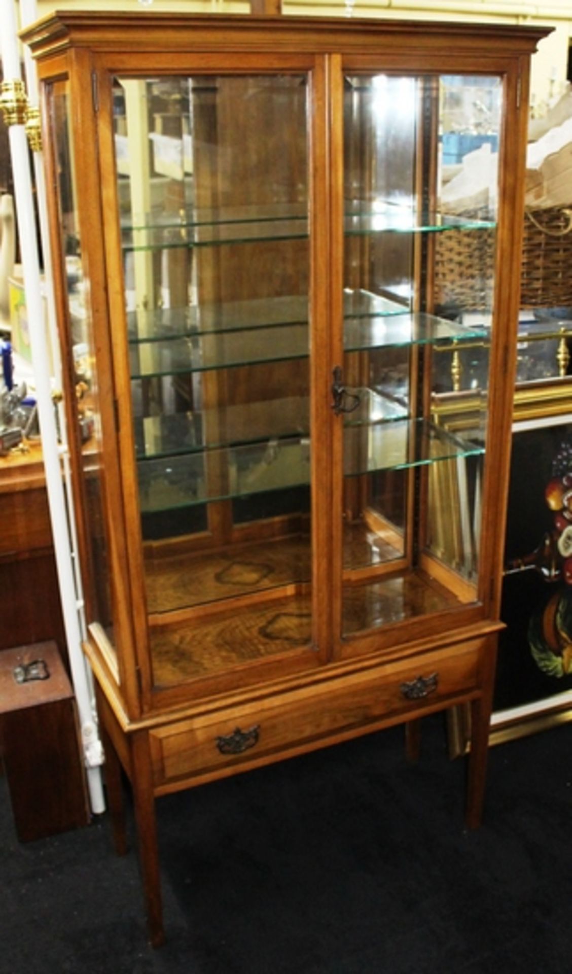 Glass Fronted Mahogany Display Cabinet