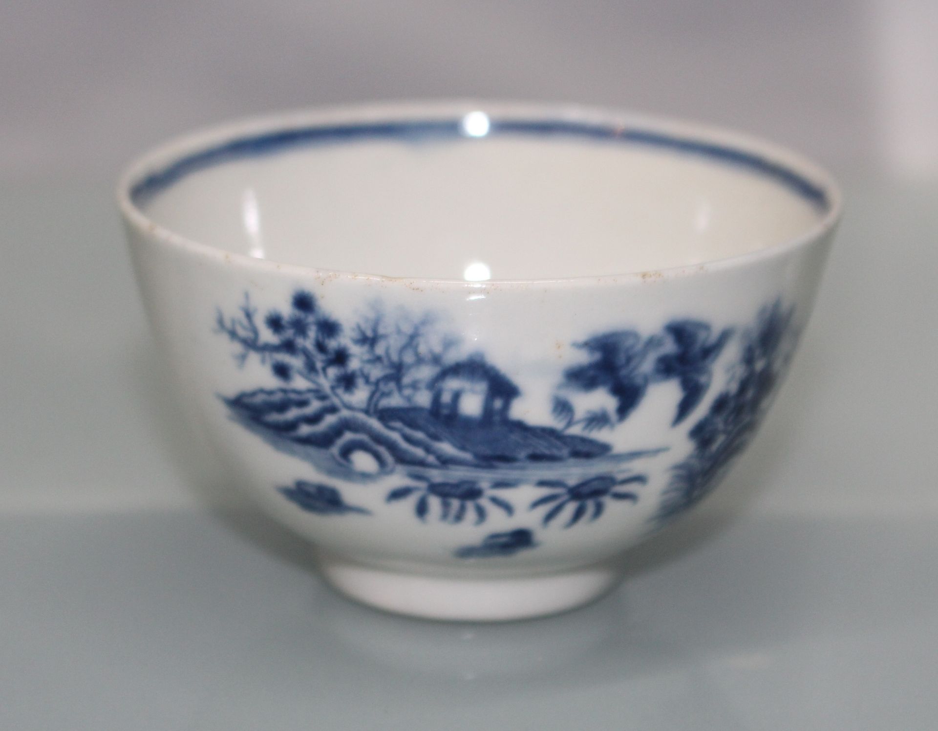 Royal Worcester Dr Wall First Period Blue & White Fence Pattern Cup & Saucer - Image 5 of 6