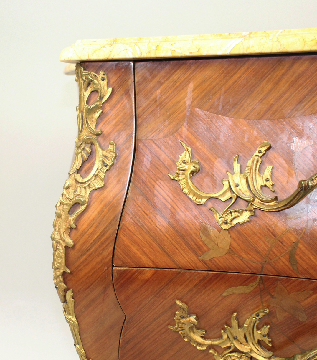 French Bombé Marble Topped Kingwood Commode c.1910 - Image 5 of 16