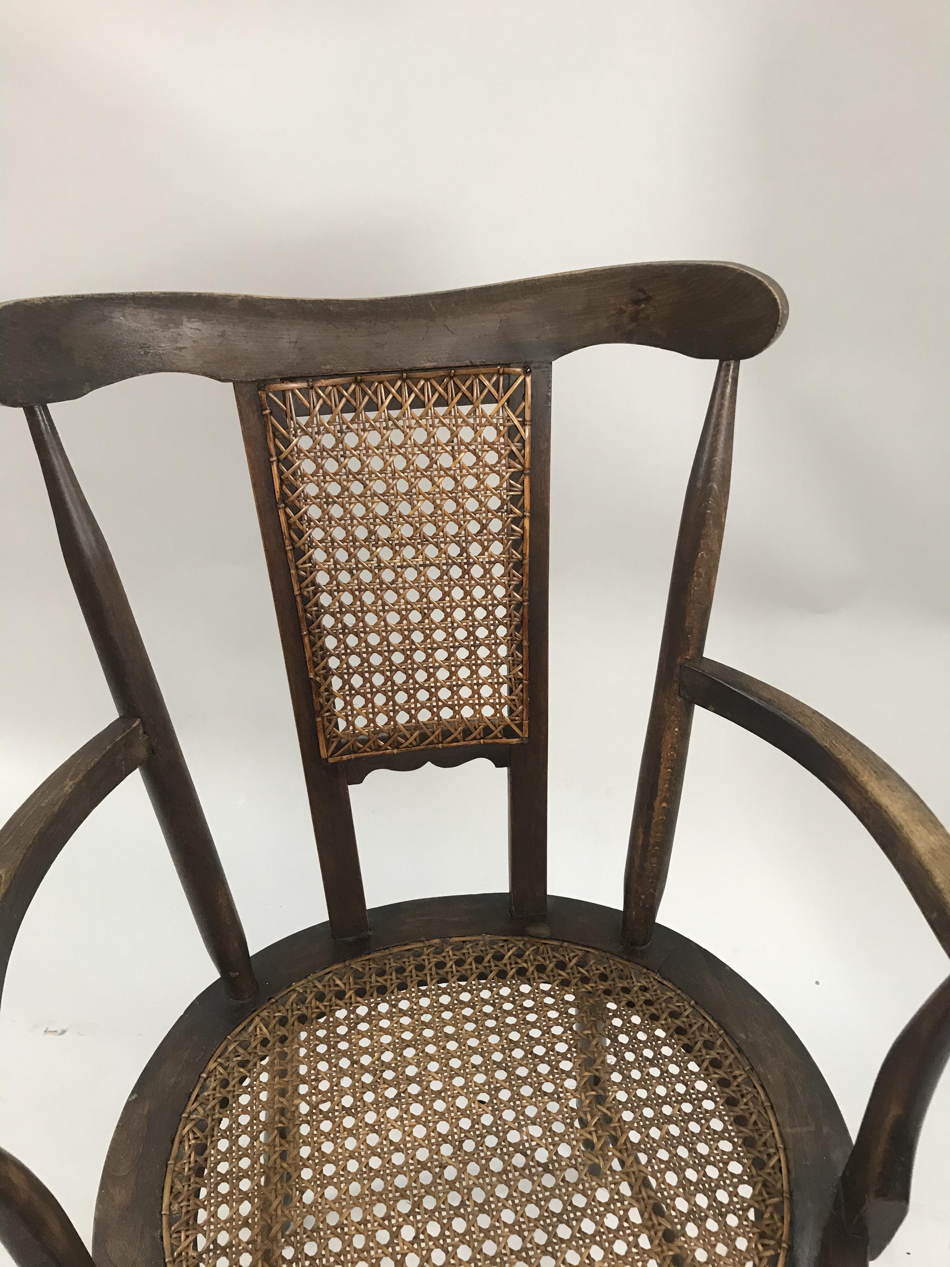 Antique Bergere Cane Armchair - Image 2 of 7