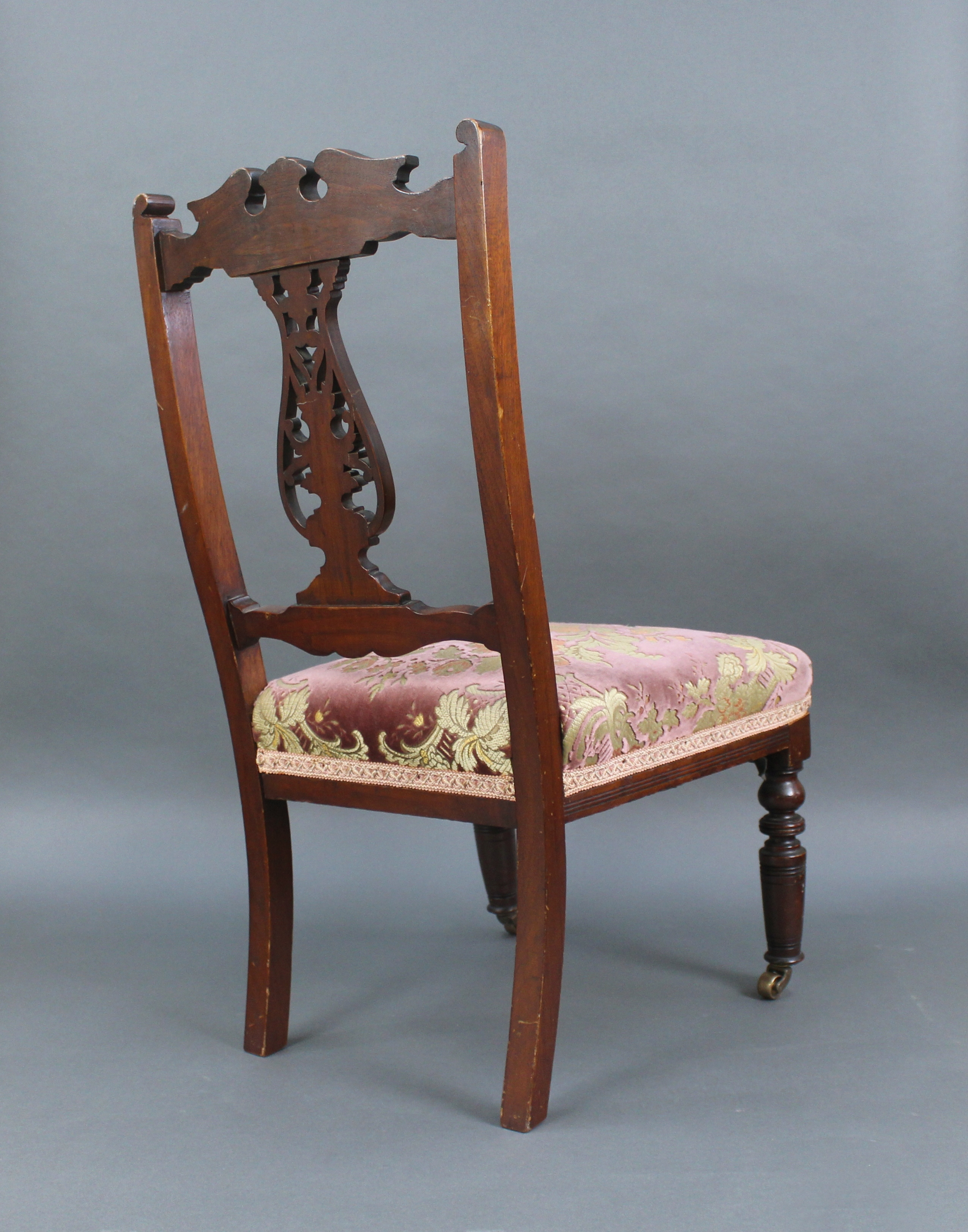 Edwardian Mahogany Nursing Chair with Upholstered Seat - Image 3 of 3