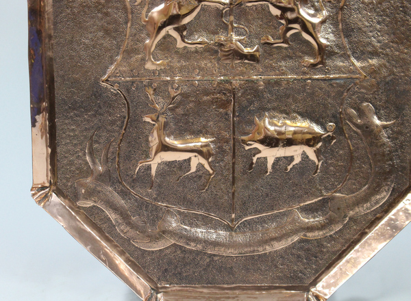 18th c. English Copper Armorial Wall Hanging - Image 4 of 8