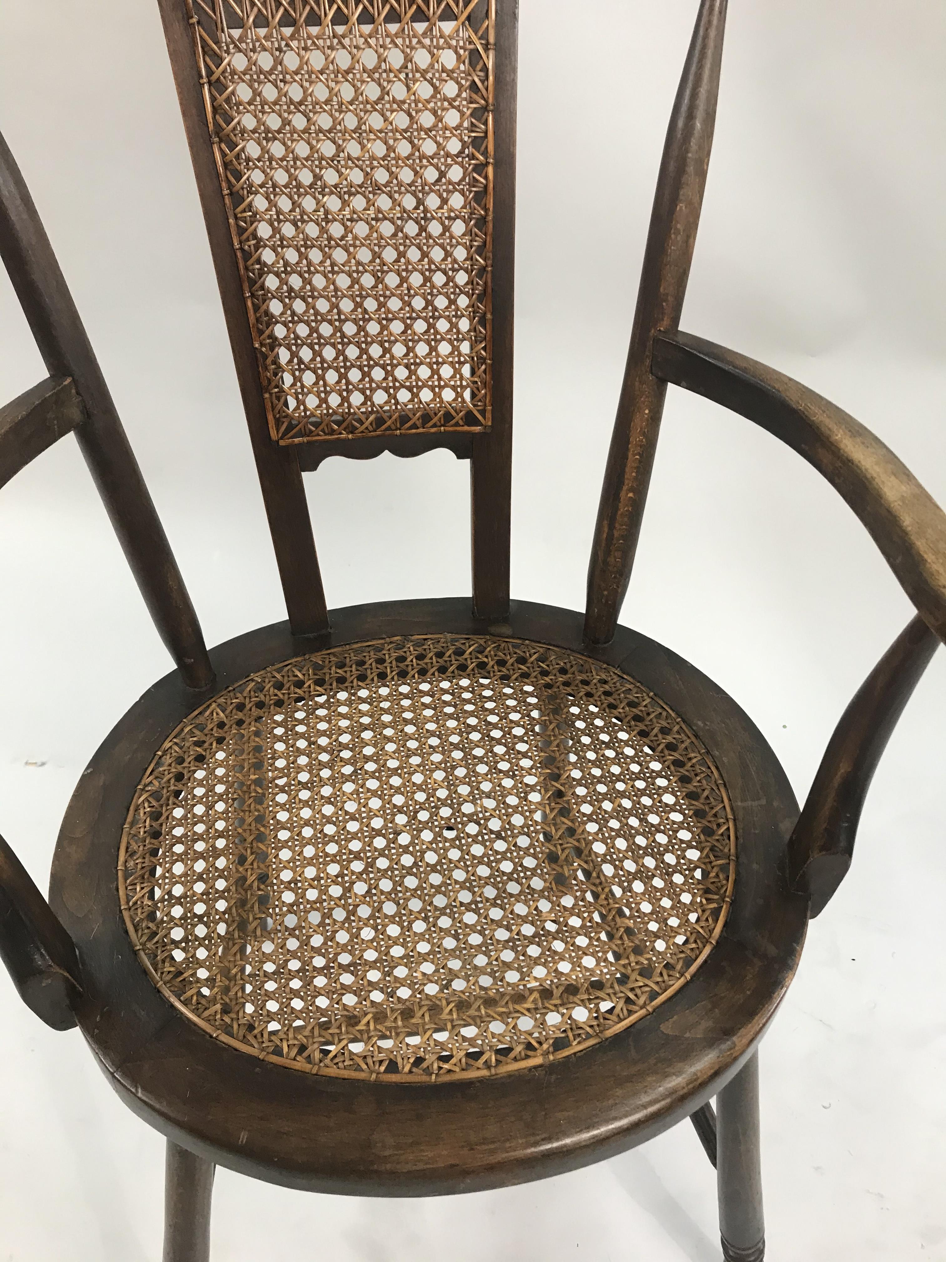 Antique Bergere Cane Armchair - Image 3 of 7