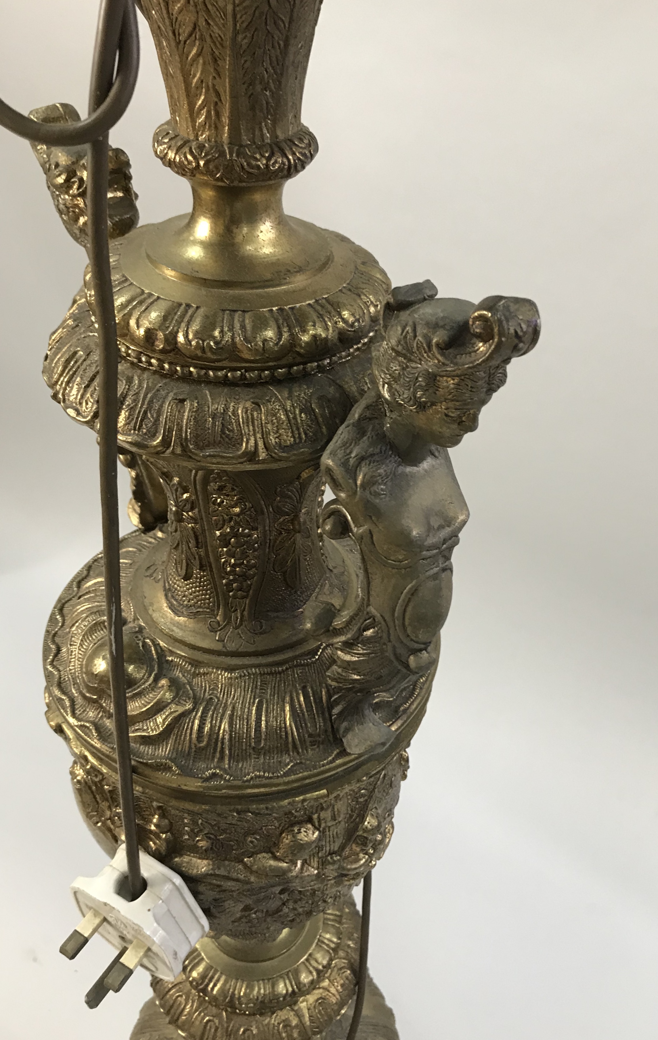 Ornate Heavy Brass & Marble Standard Lamp - Image 12 of 12