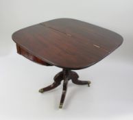 Regency Flame Mahogany Fold Over Top Tea Table