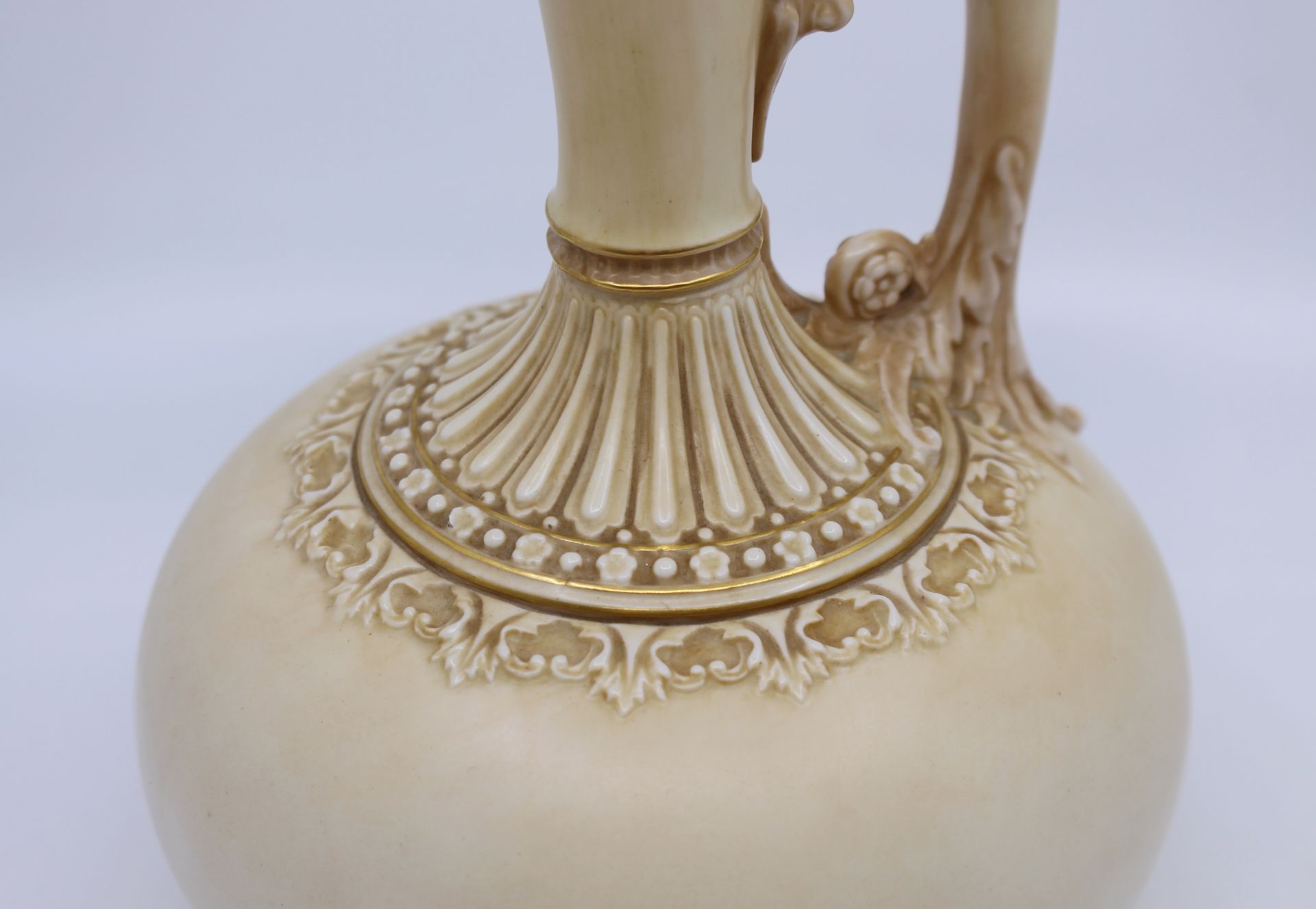 Victorian Royal Worcester Blush 1136 Jug 1887 - Image 4 of 8