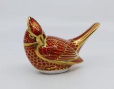 Royal Crown Derby Paperweight American Cardinal