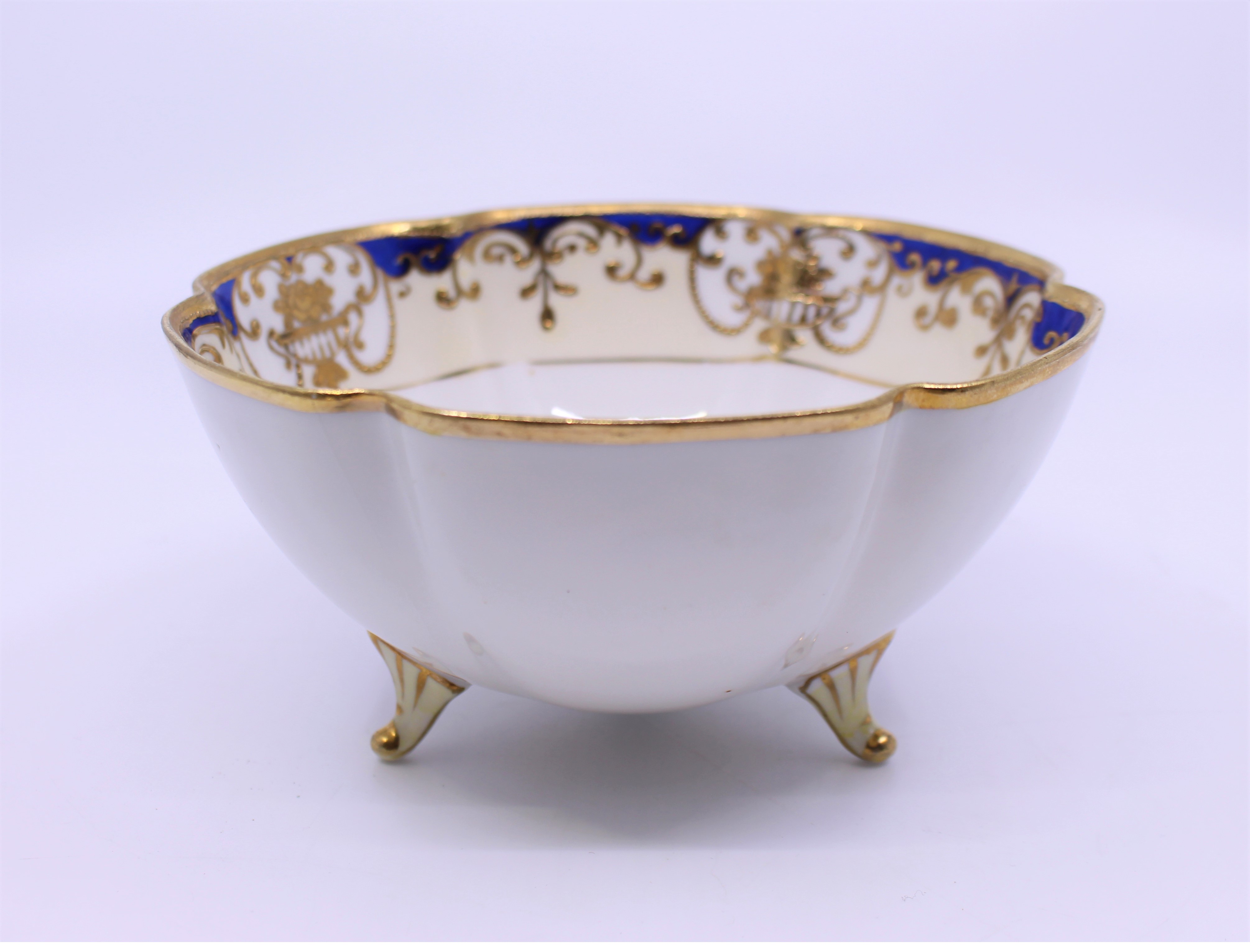 Noritake White, Cobalt & Gilded Footed Bowl - Image 2 of 6