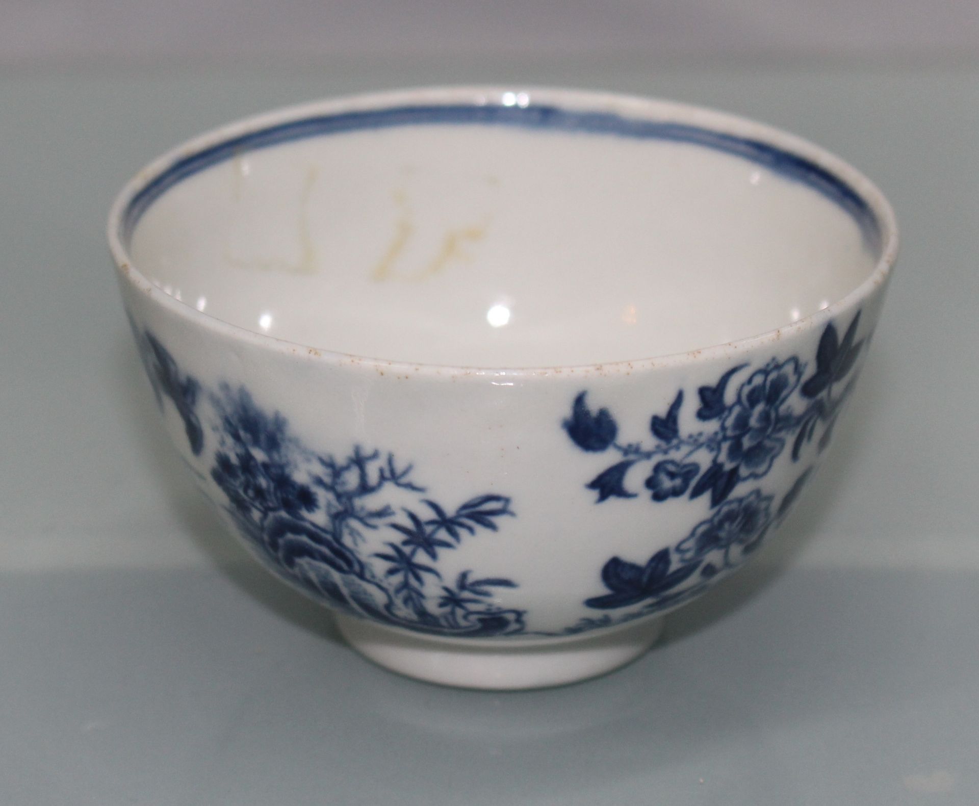 Royal Worcester Dr Wall First Period Blue & White Fence Pattern Cup & Saucer - Image 4 of 6