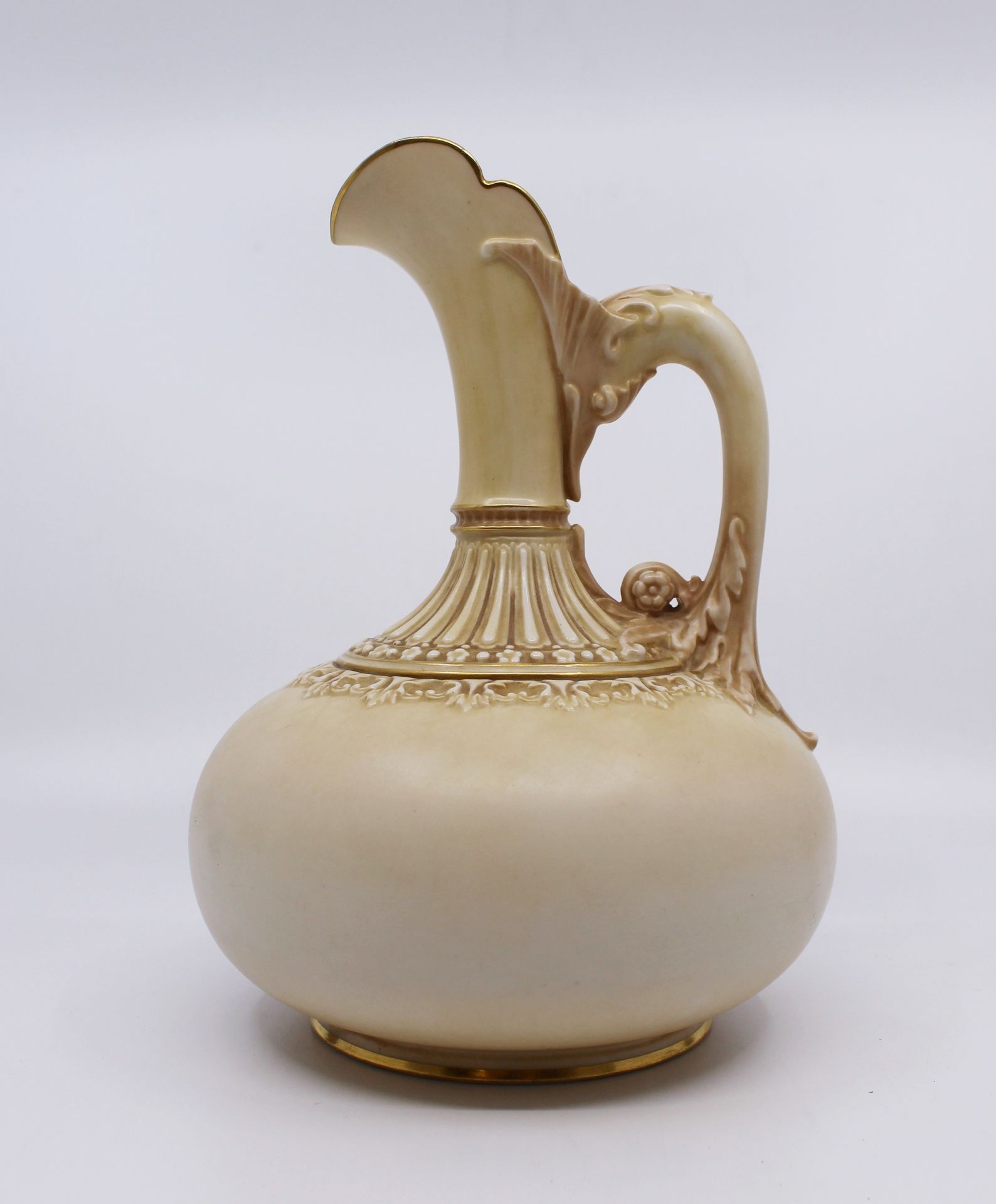 Victorian Royal Worcester Blush 1136 Jug 1887