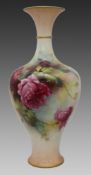 Royal Worcester 12 inch Painted Vase by A.Lewis 1909