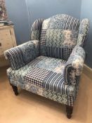 Upholstered Wingback Armchair