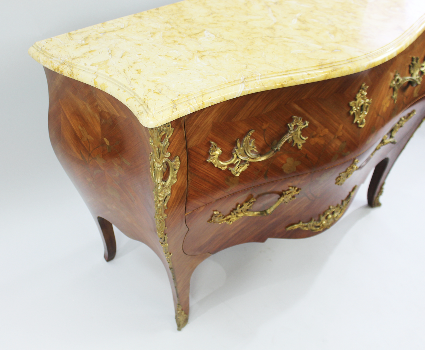 French Bombé Marble Topped Kingwood Commode c.1910 - Image 6 of 16